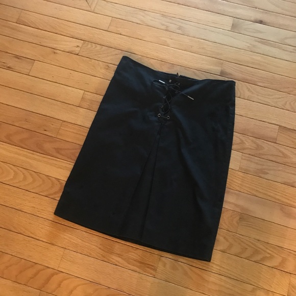 Gucci black lace up pencil skirt size 38 - Picture 7 of 10